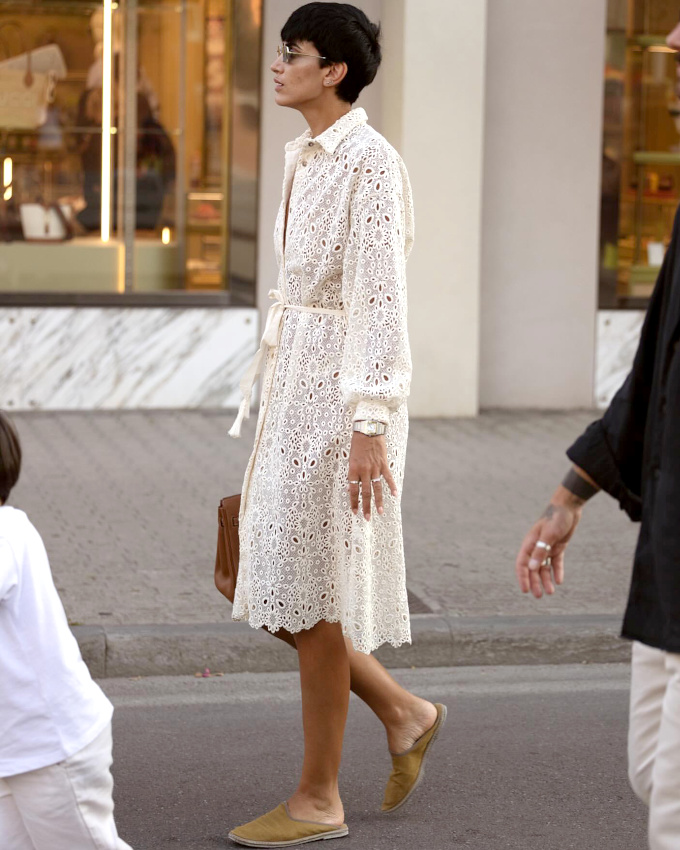 Rien de tel qu'une coupe courte pour twister une pice en broderie anglaise !