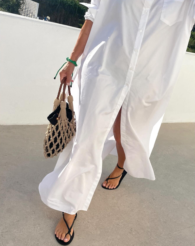 Rien de tel qu'un petit dtail vert pour gayer un look noir et blanc !