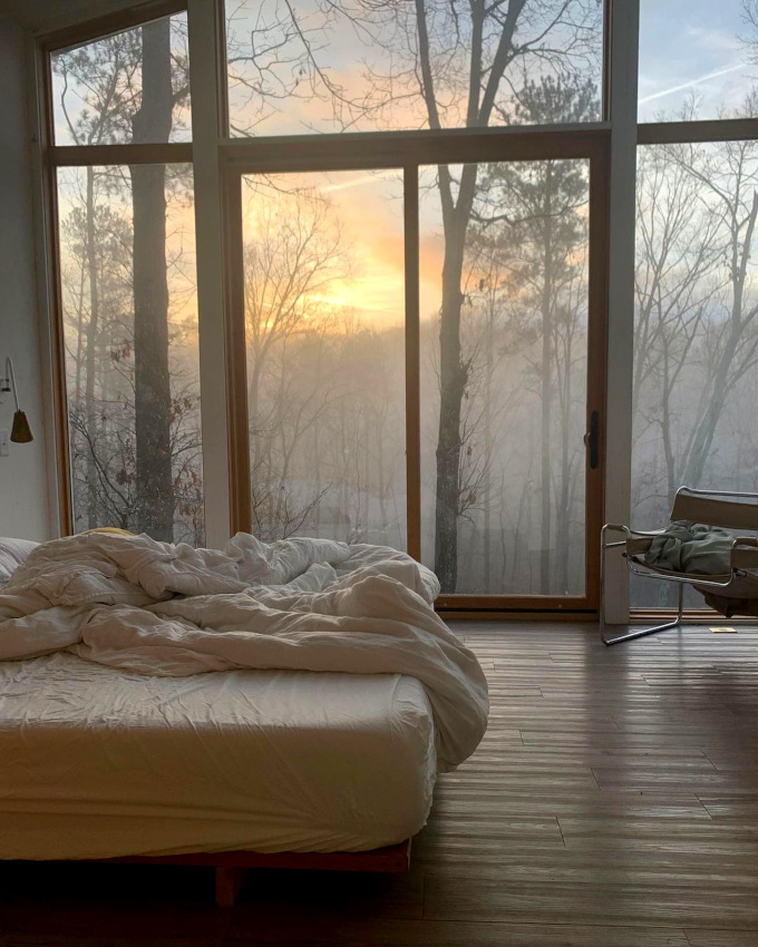 Aube + vitres immenses = le bon mix