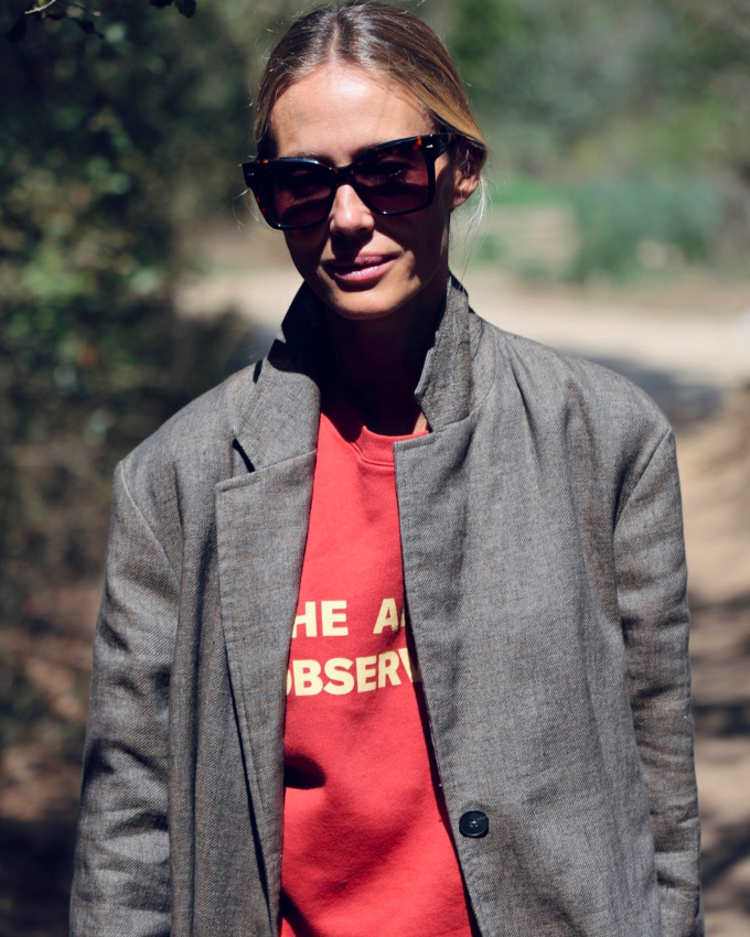 Oui au blazer port en mode dcontract !