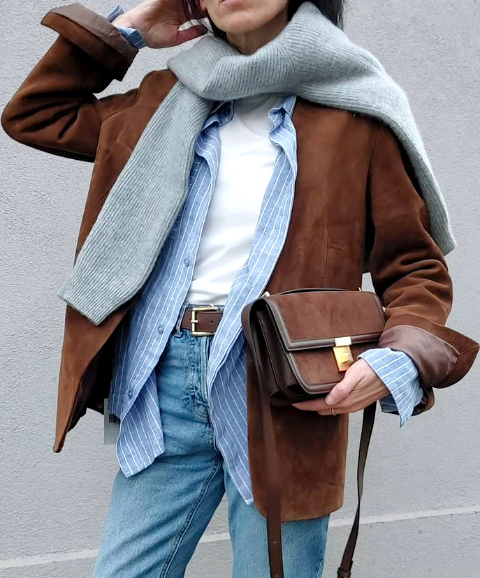 Ne jamais hsiter  glisser une chemise  rayures verticales sous un blazer !