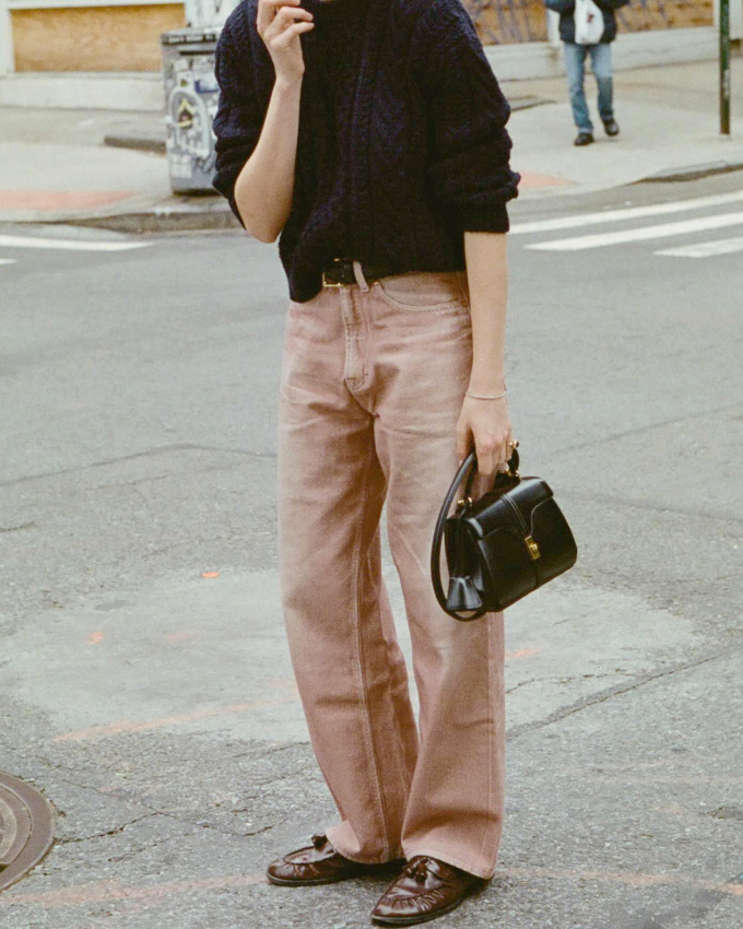 Wanted : un jean large rose dlav !