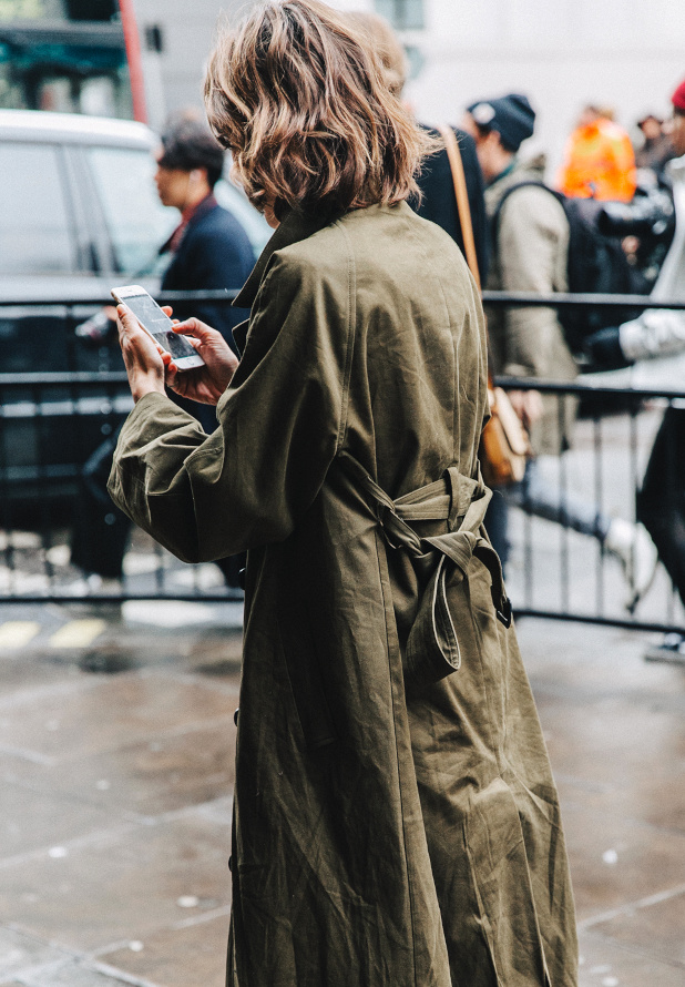 Carr froiss + trench vert bouteille = le bon mix