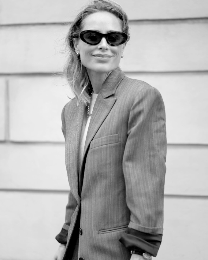 Blazer + lunettes de soleil de caractre = le bon mix