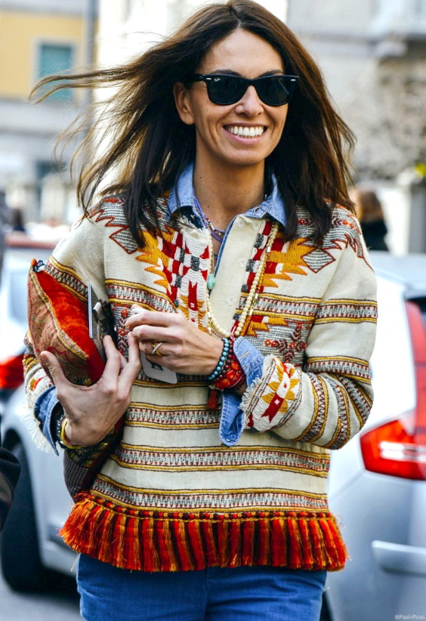 Pice folk + denim = le bon mix