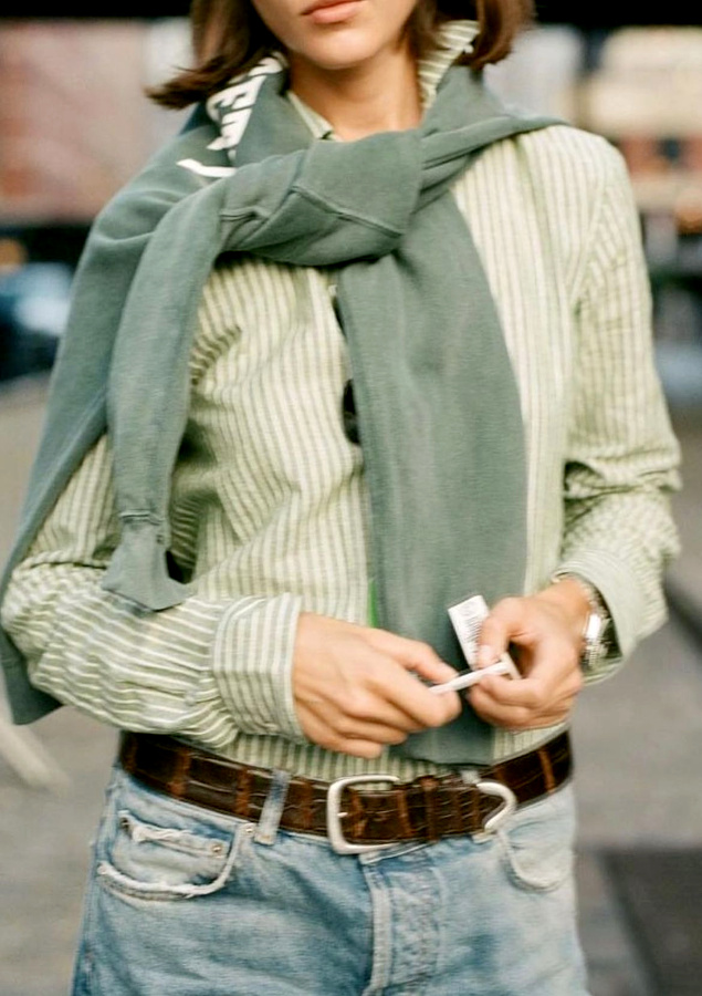 Oui au camaeu de vert dilu trait sur une note masculine !