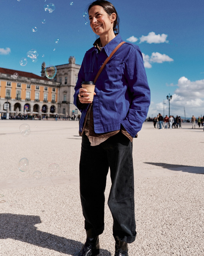 Wanted : une veste de travail bleu indigo !