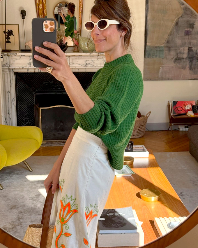 Vert + blanc + touches d'orange = le bon mix