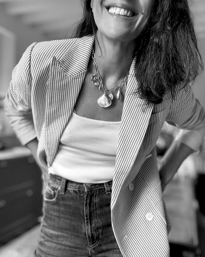 Les rayures bleues et blanches : l'atout fracheur des blazers estivaux !