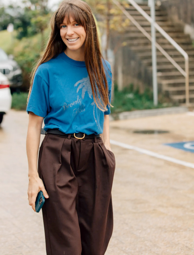 Oui au duo marron/bleu azur !