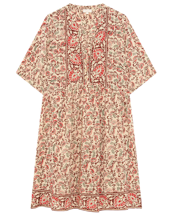 Robe courte et droite imprimé cachemire