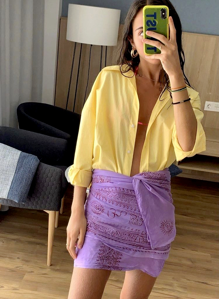 Jaune ple + violet = le bon mix