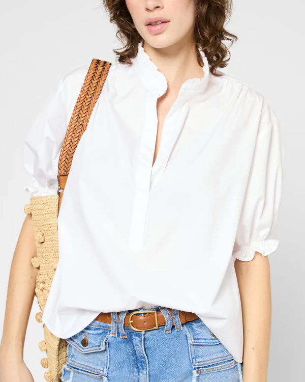 Blouse en popeline de coton