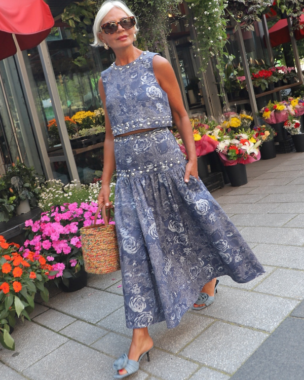 Robe fleurie bleue