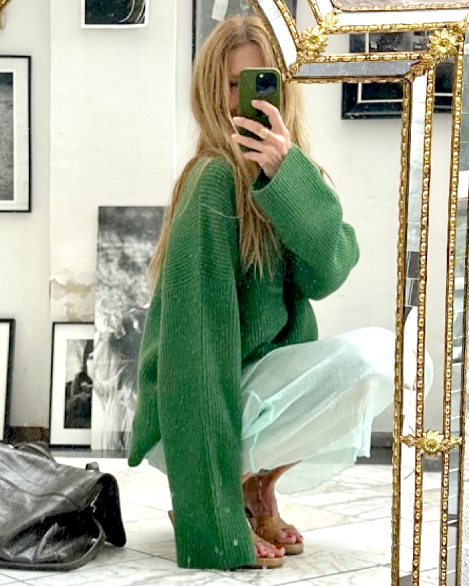 Vert d'eau + vert fort = le bon mix