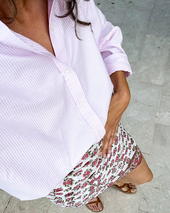 Chemise raye + paro = le bon mix