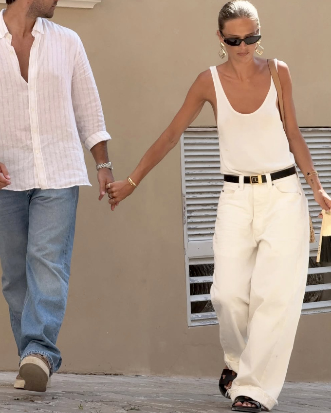 Dclin en mode casual/cool/glam, le total look blanc fait mouche !