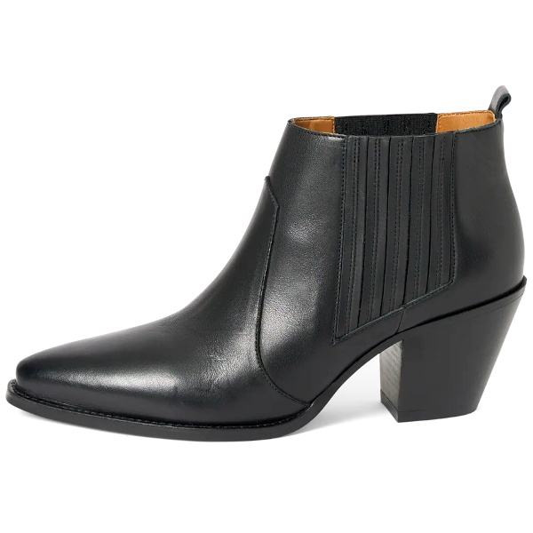 Boots  talon en cuir