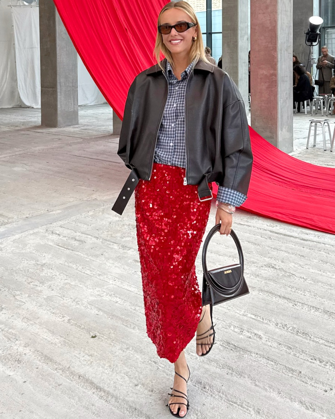 Sequins + vichy = le bon mix