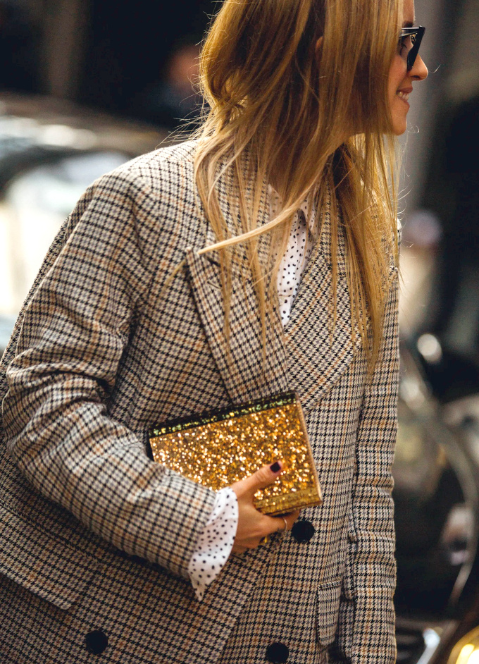 Carreaux + sequins = le bon mix