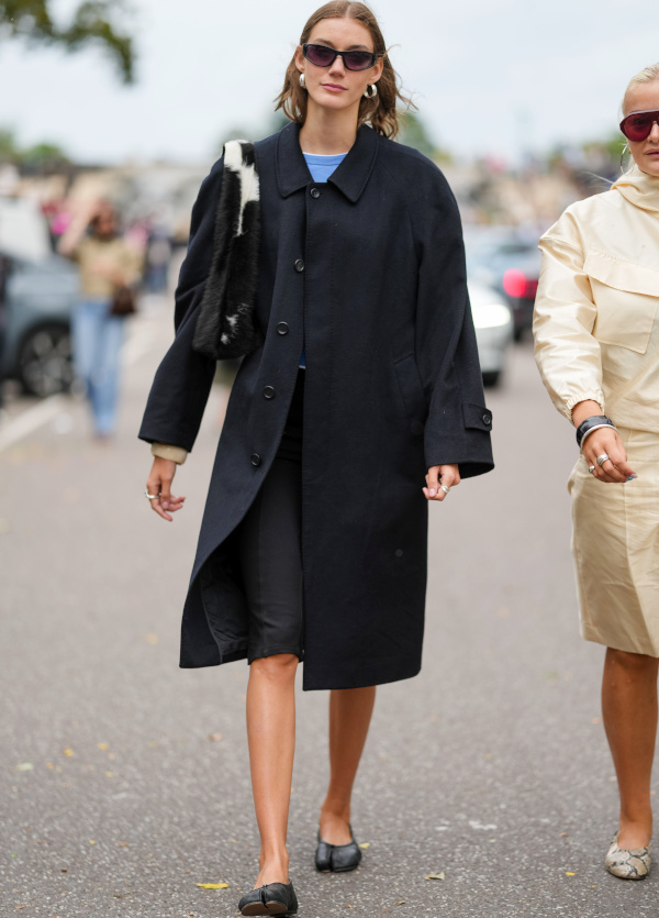 Manteau bleu marine - Look automne