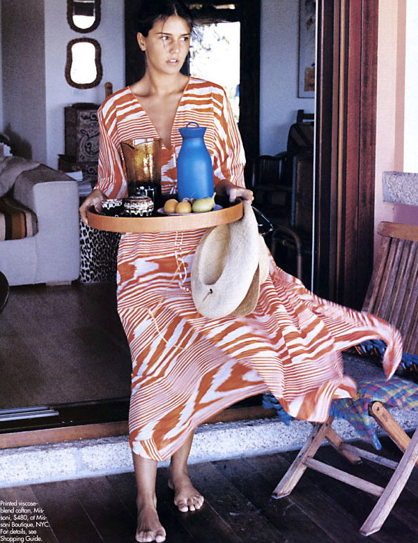Robe longue raye orange