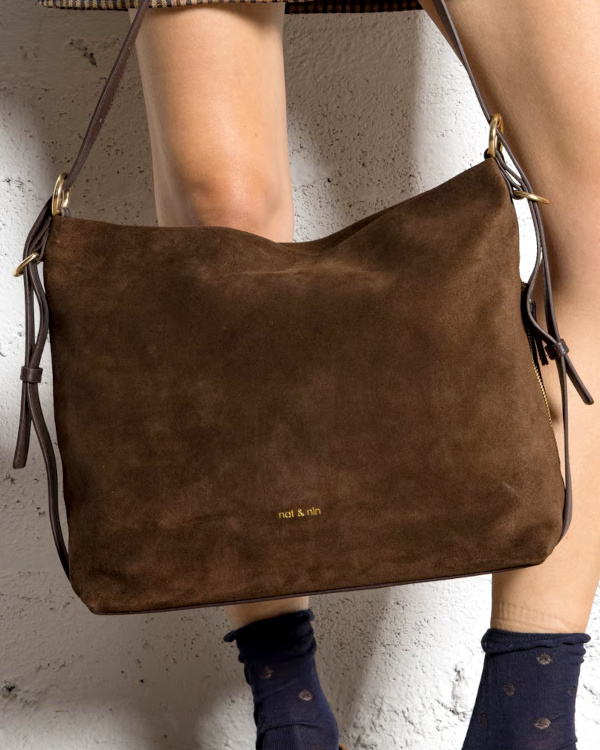 Sac hobo en cuir - Marron