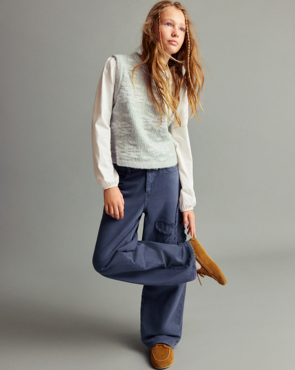Gilet et pantalon bleu