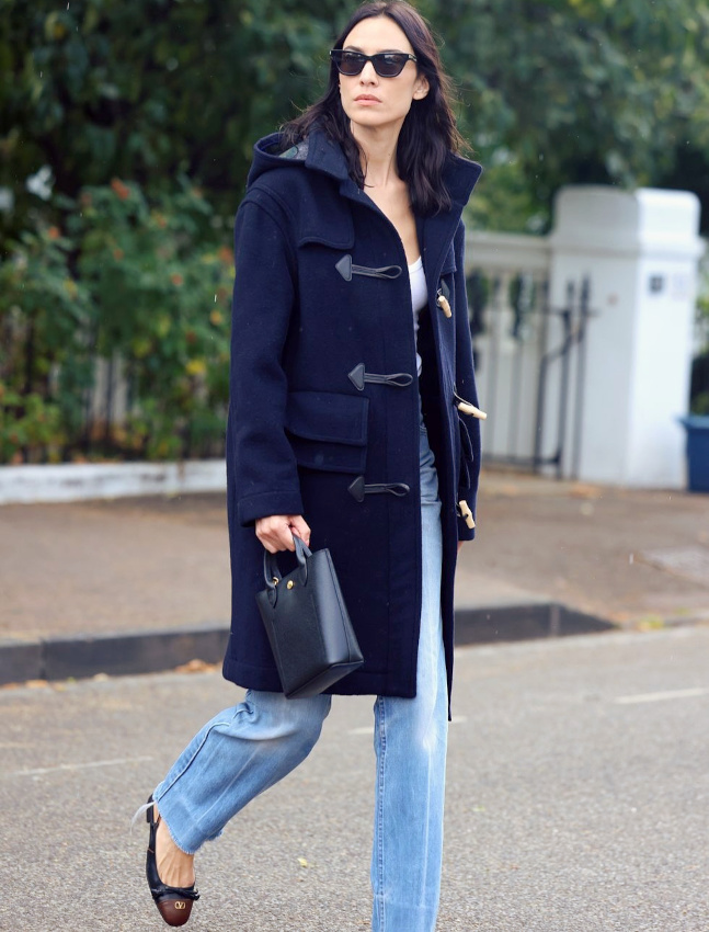 Wanted : un duffle-coat bleu marine  porter avec un jean 7/8 et une paire de ballerines !