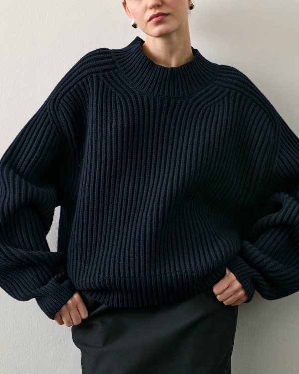 pull manches longues à grosse côtes