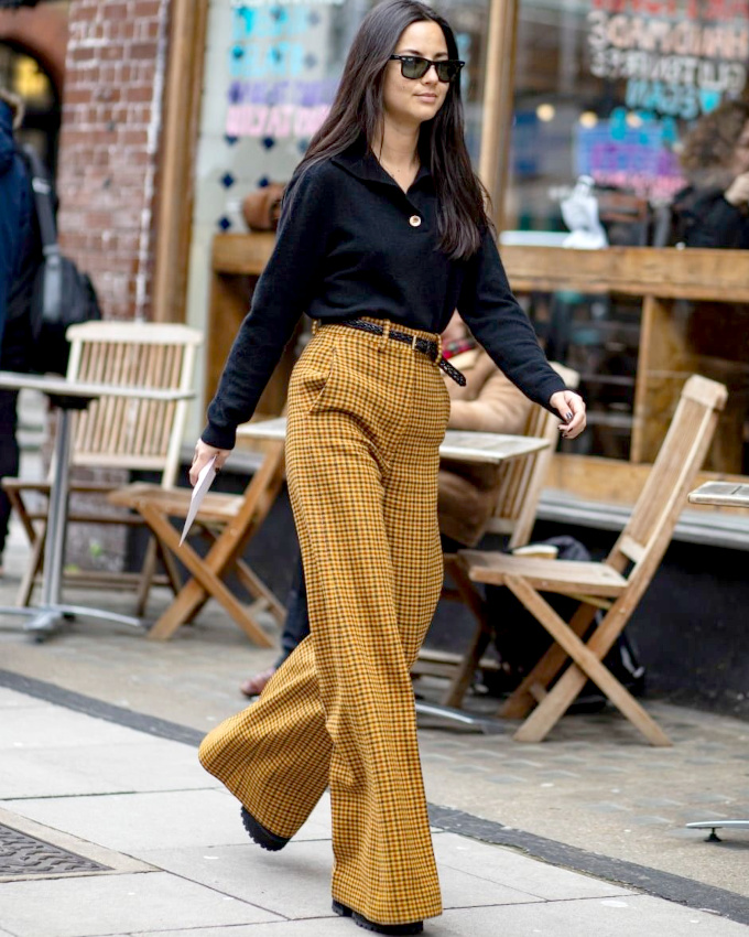 Ne jamais oublier que l'allure d'un pantalon  carreaux dpend de la taille de ceux-ci !