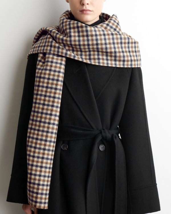 CHARPE RVERSIBLE  CARREAUX EN LAINE MRINOS