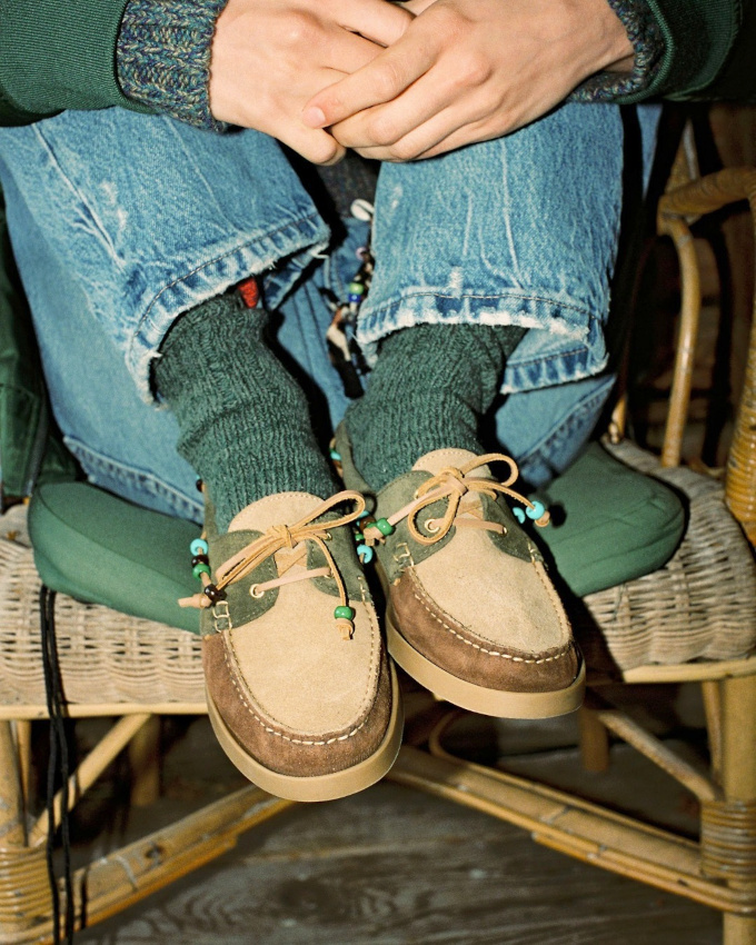 Chaussettes paisses + chaussures bateau = le bon mix