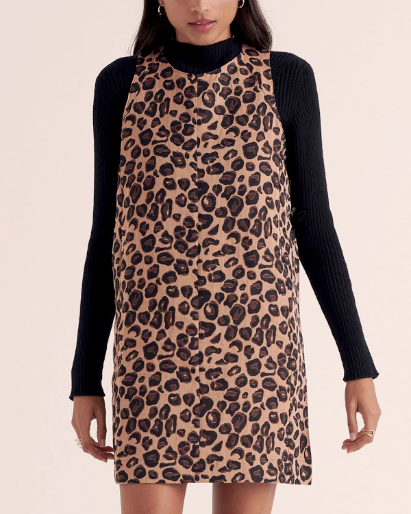 Robe courte lopard