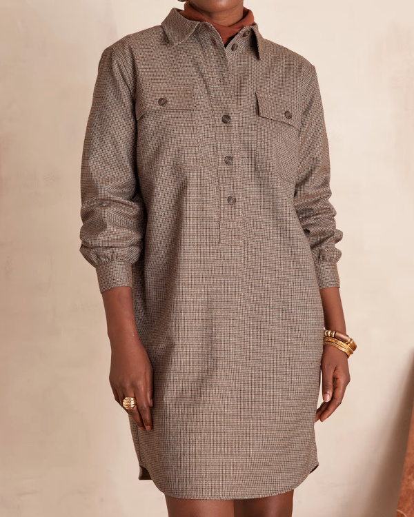 ROBE MARLINE MOTIF PIED DE POULE