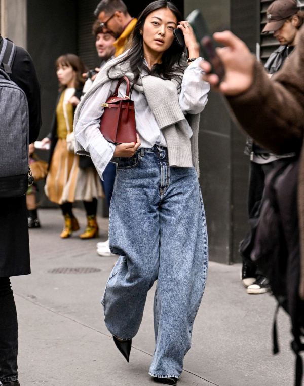 Chemise ray�e + pantalon barrel