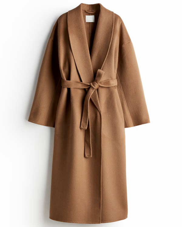 Manteau fait main en laine mélangée