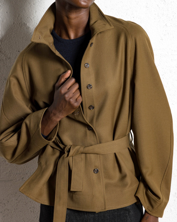 Veste col montant geode | Kaki