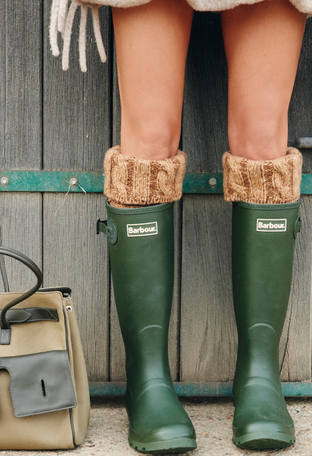 Bottes de pluie + chaussettes ultra douillettes = le bon mix