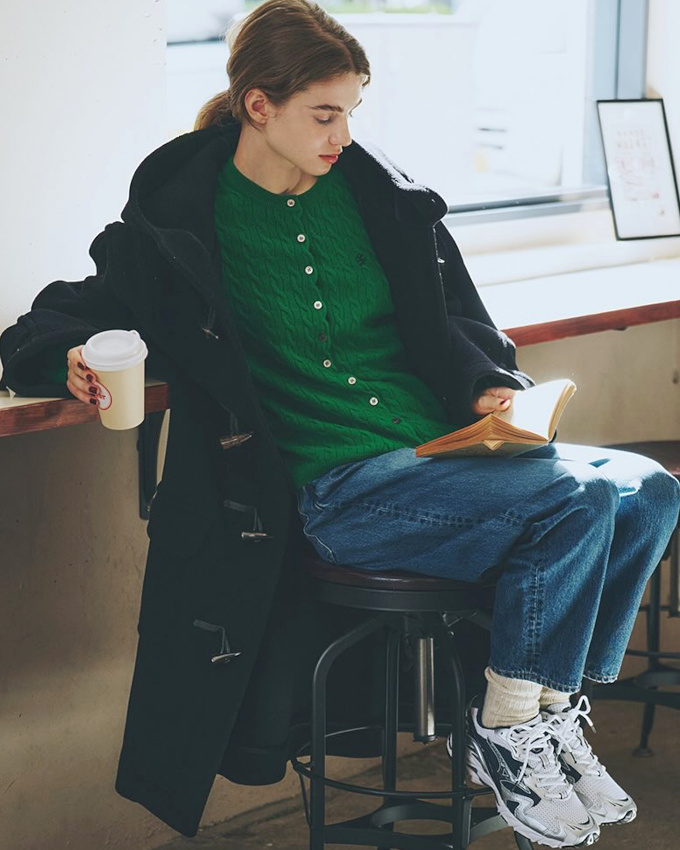 Duffle-coat + runnings = le bon mix