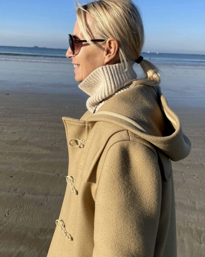Col roul� d�roul� + duffle-coat + bord de mer = le bon mix