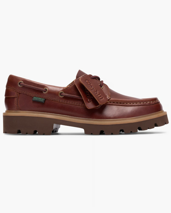 Chaussures bateau en cuir - Marron –