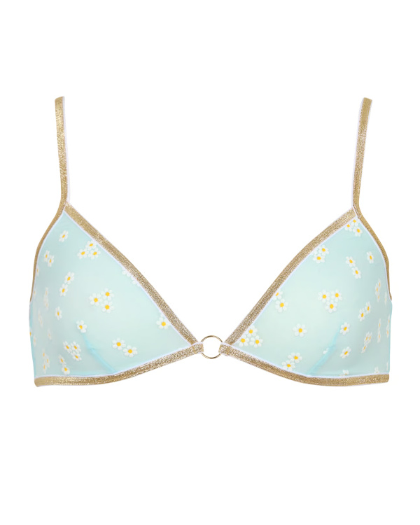 Soutien-gorge brodé - Bleu