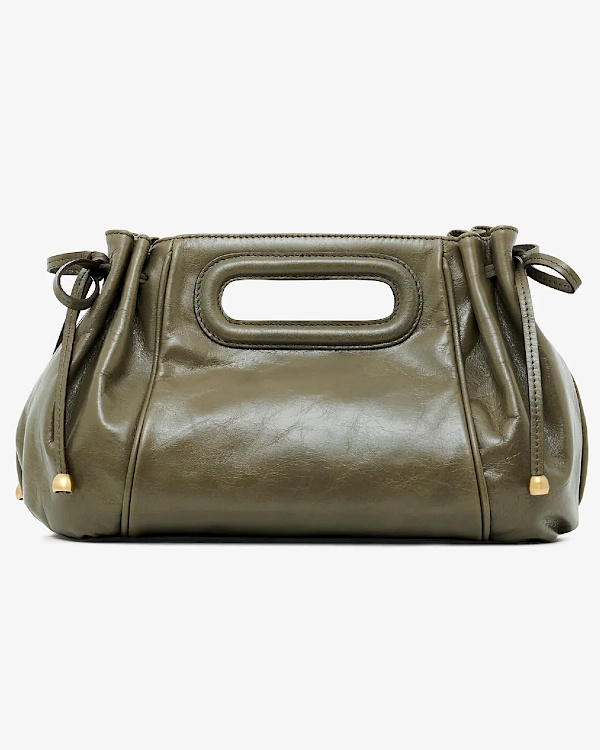 Sac à main en cuir effet froissé