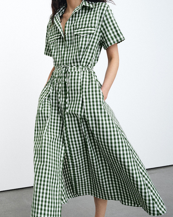 ROBE CHEMISE À CARREAUX VICHY