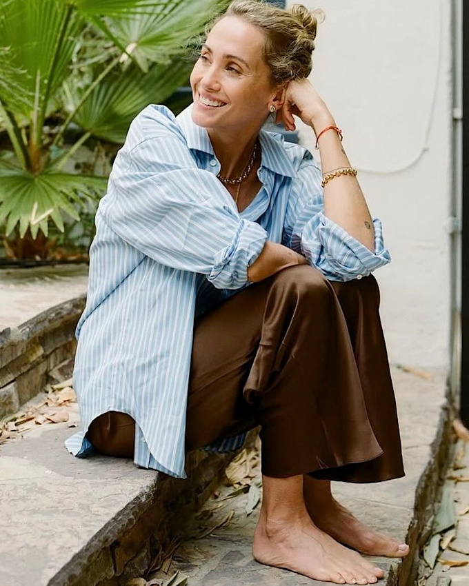 Rayures bleu ciel + marron = le bon mix