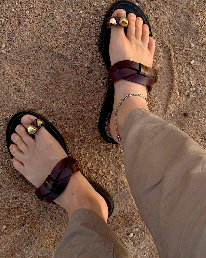 Cuir + doré = le bon mix