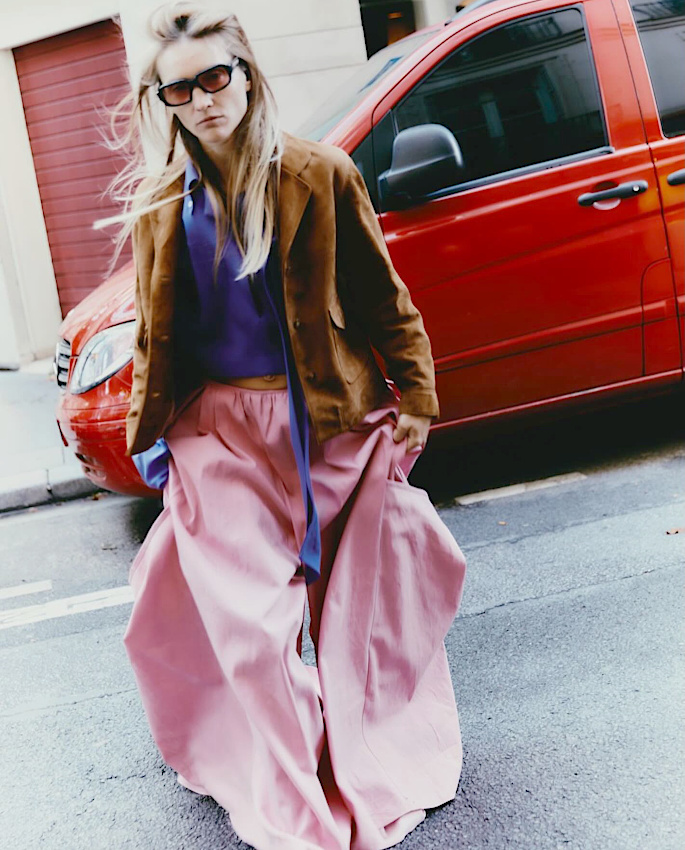 Marron + violet + rose = le bon mix