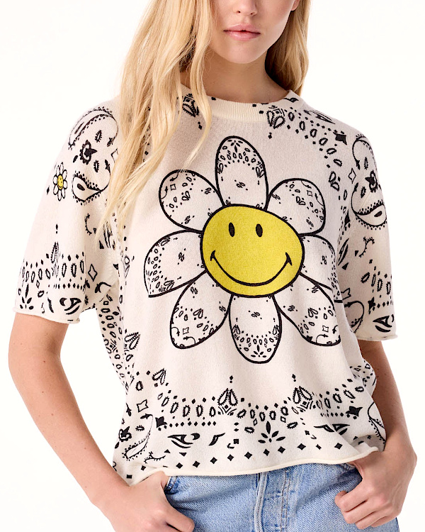 T-shirt cachemire imprimé