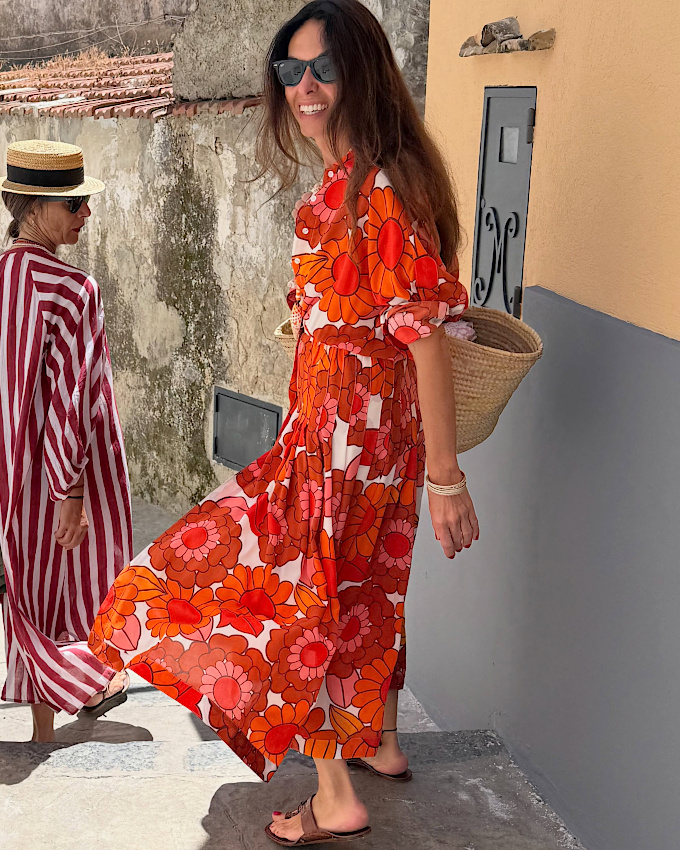Robe légère + maxi imprimé = le bon mix